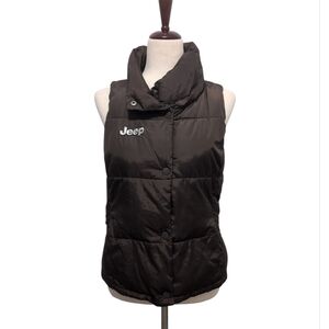 JEEP Puffer Vest Brown Old Navy Upcycle Almost Vintage ;) Size Small